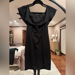 REVOLVE Elegant Black Off-Shoulder Mini Dress